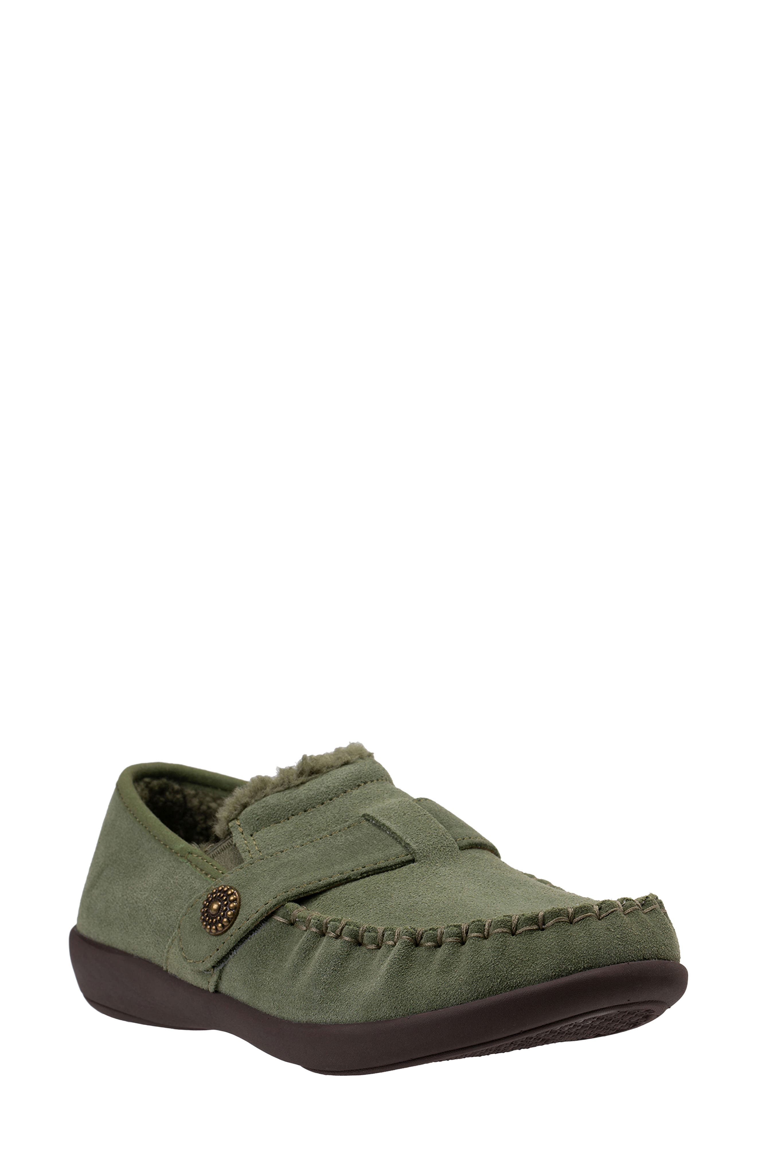 Siesta Splendid Faux Leather Slip-On, Main, color, OLIVE