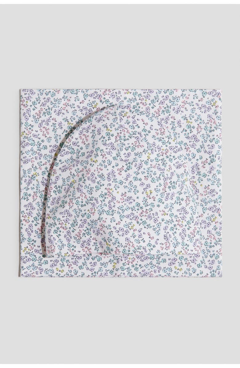 H&M 2-piece Beanie And Tube Scarf Set, Alternate, color, White/Floral