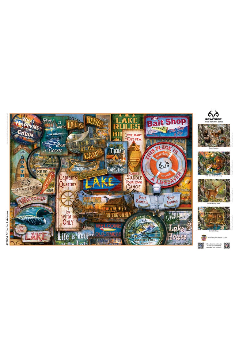 Off to the Lakehouse 1000 Piece Puzzle, Alternate, color, Multicolor