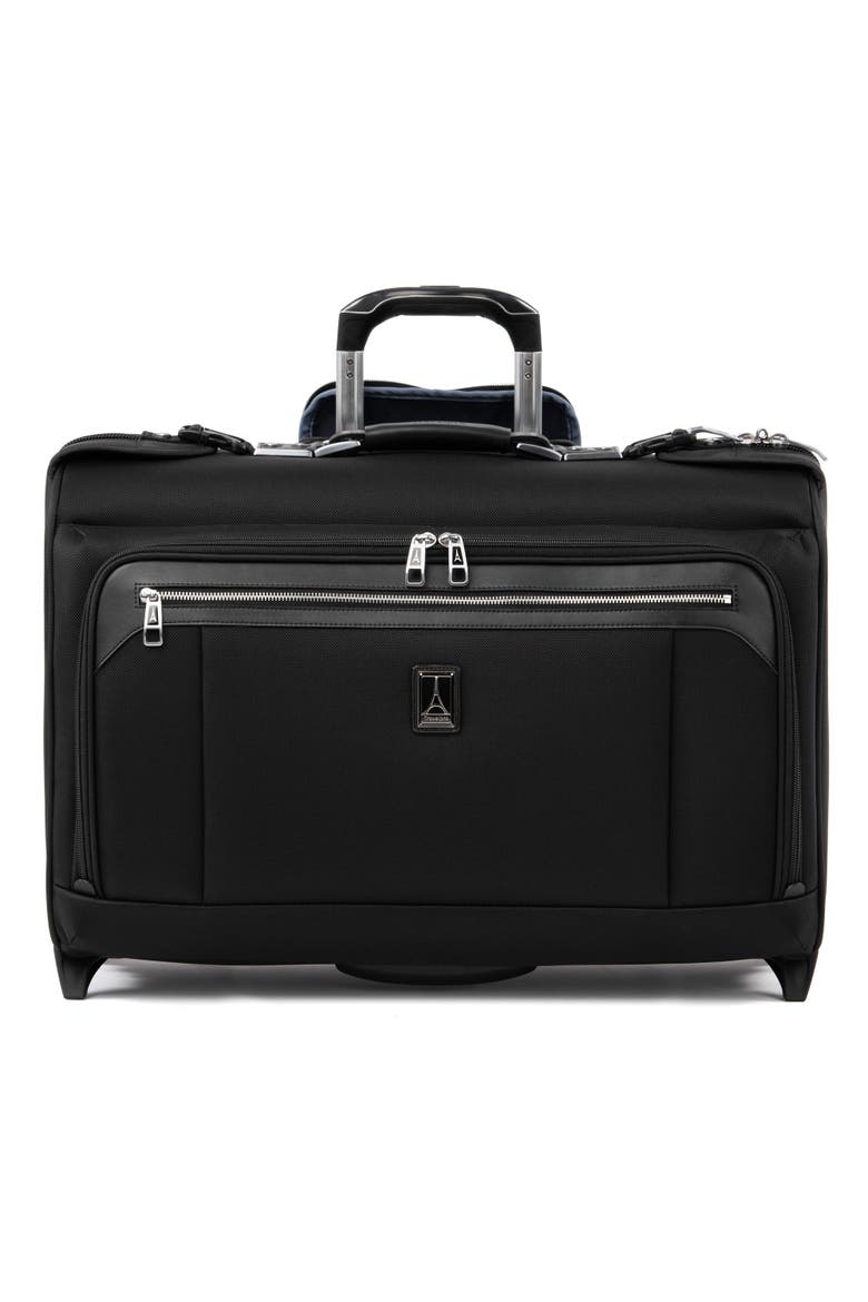Platinum Elite 22" Carry On Rolling Garment Bag, Main, color, Shadow Black