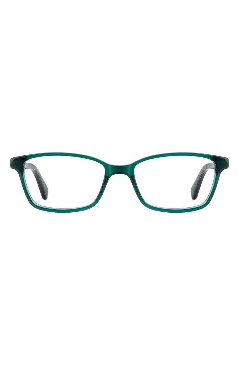 Kate Spade New York agnessa 49mm rectangular reading glasses, Main, color, Green