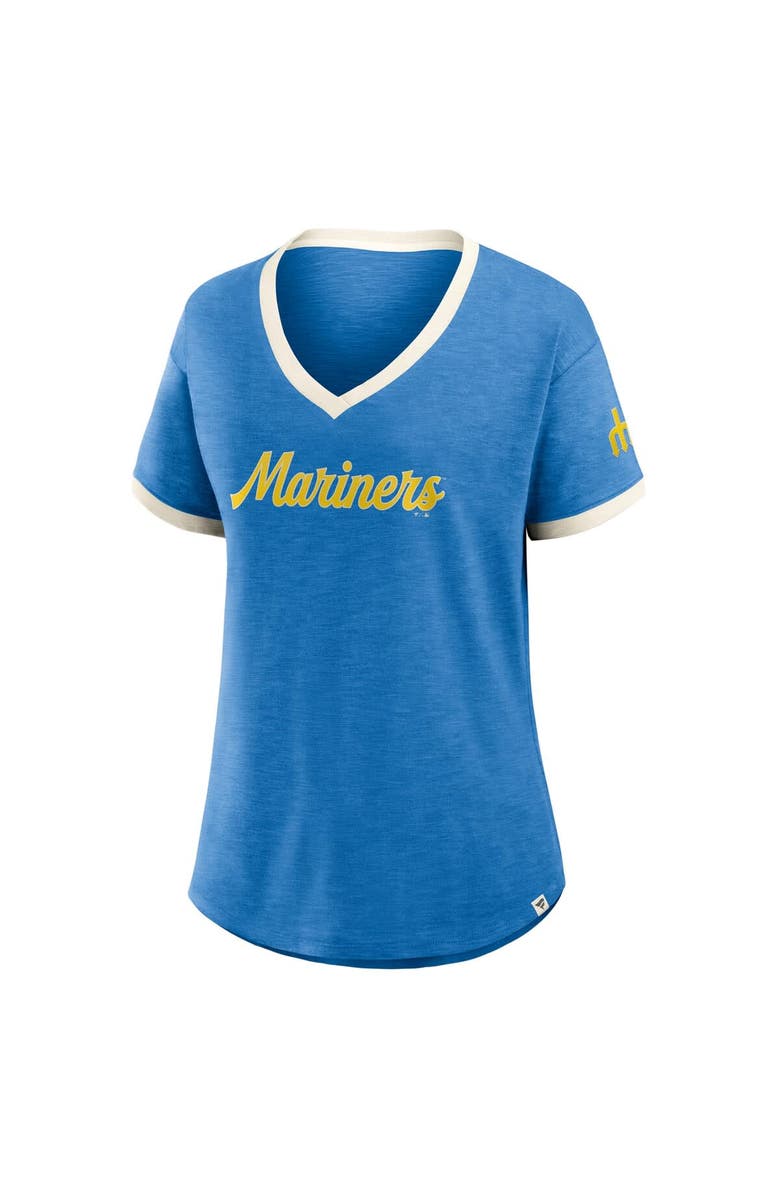 FANATICS Women's Fanatics Royal Seattle Mariners Cooperstown Collection Vintage Play​ Slub V-Neck T-Shirt, Alternate, color, Royal
