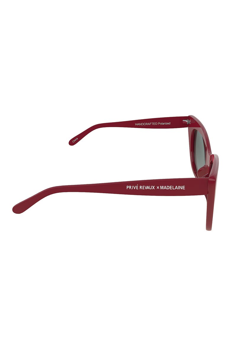 x Madelaine Petsch The Mister 54mm Cat Eye Sunglasses, Alternate, color, RED/ BLACK