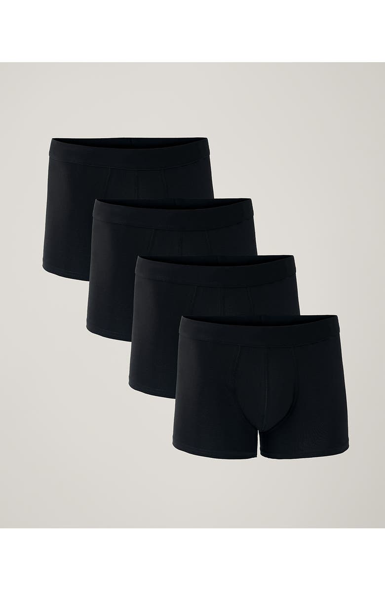 Pact Organic Cotton Everyday Trunk 4-Pack, Alternate, color, Black