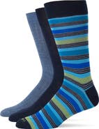 Lorenzo Uomo Assorted 3-Pack Wool Blend Crew Socks
