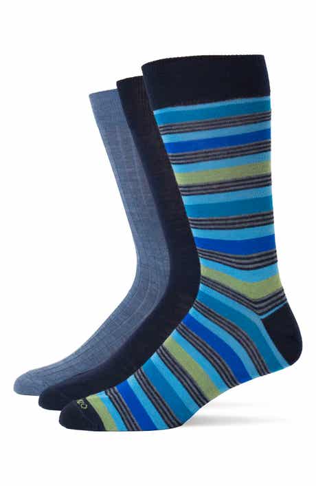 Lorenzo Uomo Assorted 3-Pack Wool Blend Crew Socks