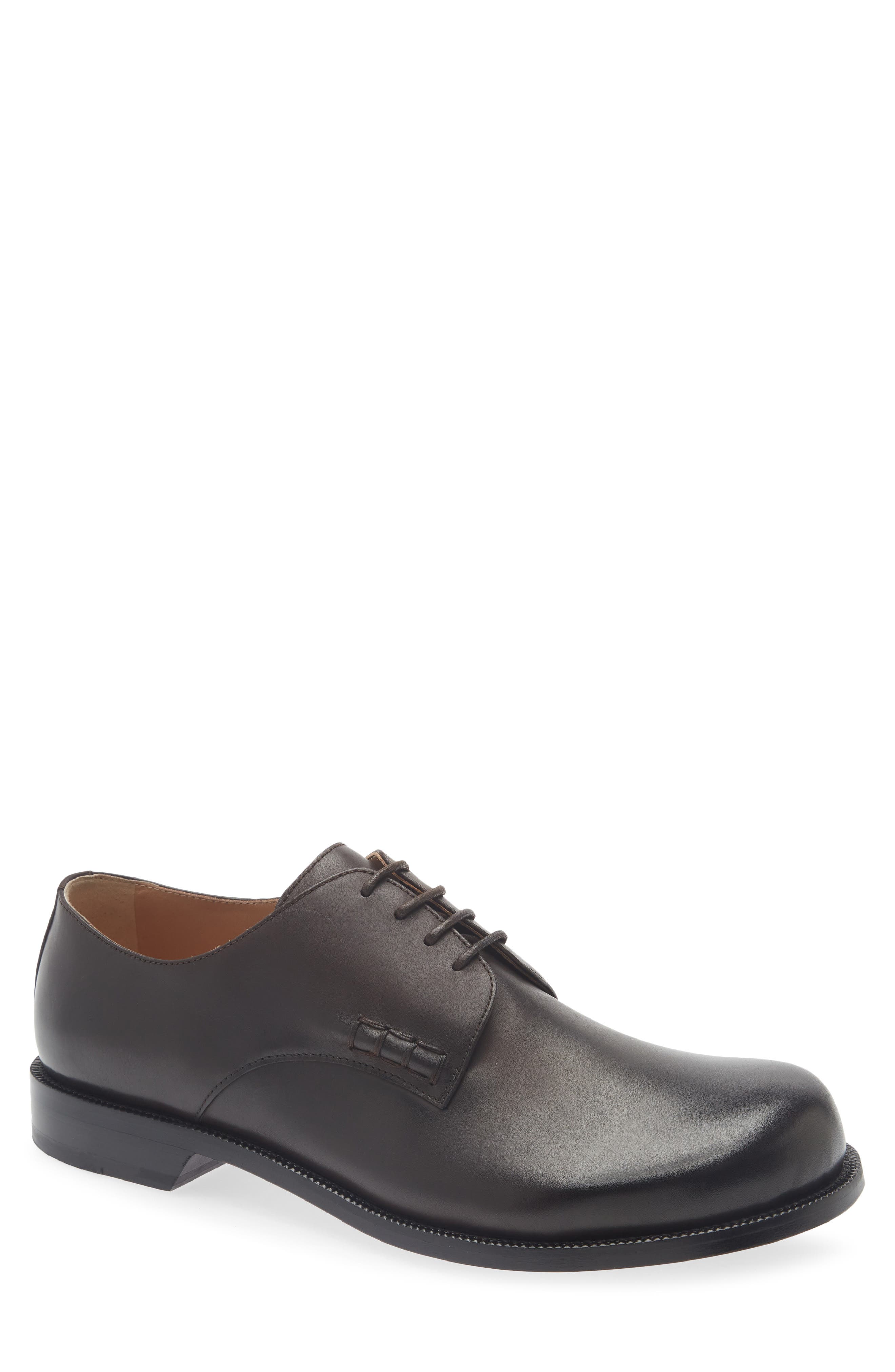 Round Toe Derby, Main, color, CHOCOLATE BROWN
