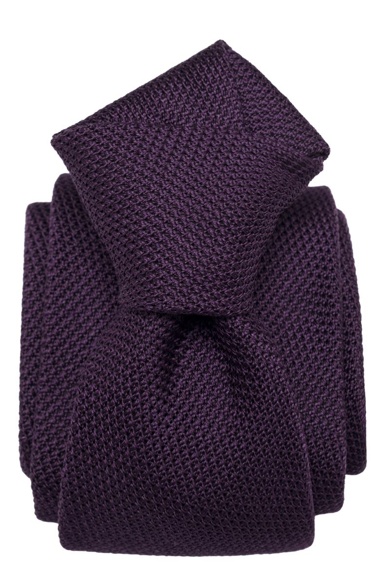 Elizabetta Plum - Silk Grenadine Tie for Men, Alternate, color, Purple