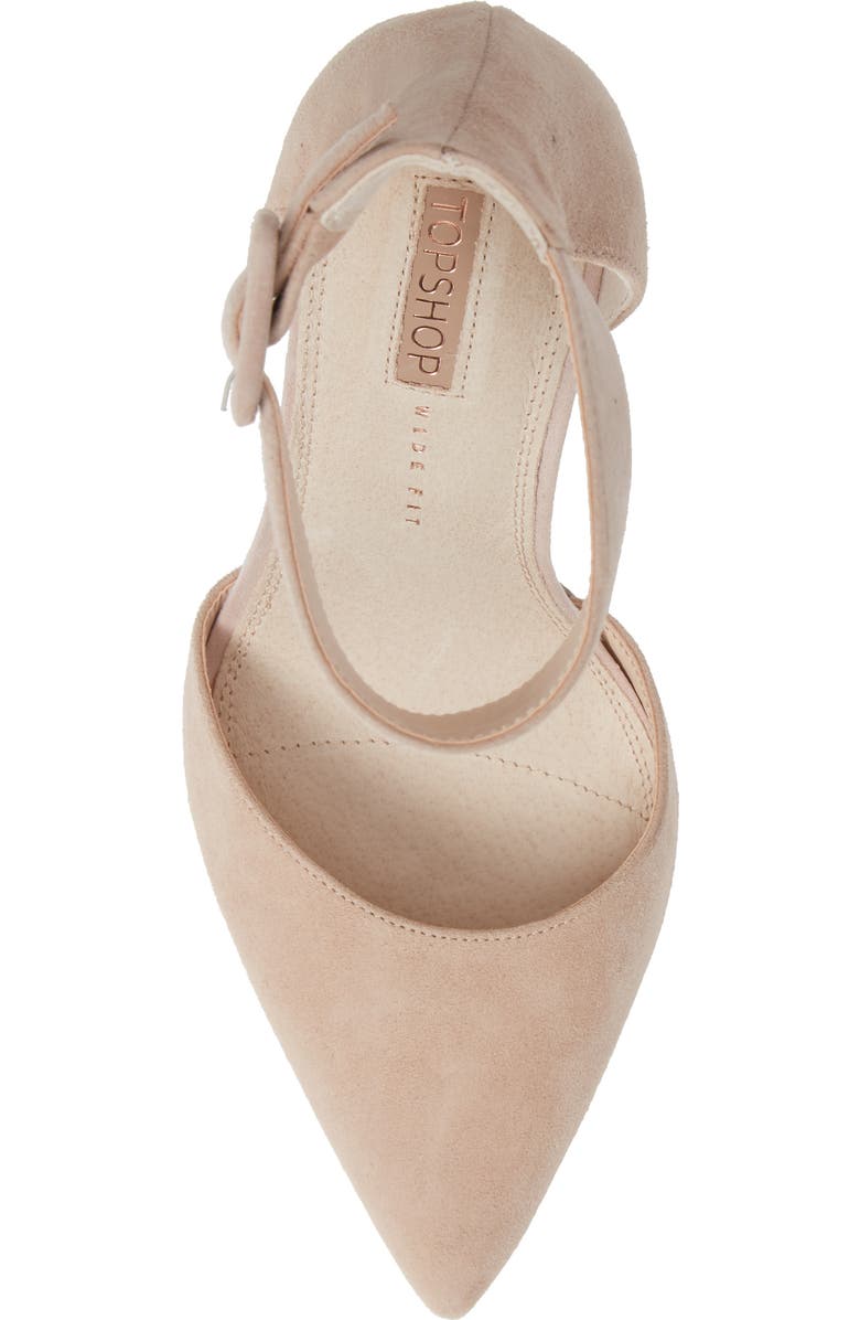 Topshop Grace Ankle Strap Pump, Alternate, color,