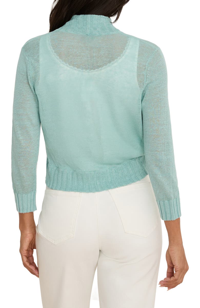 NIC+ZOE Bolero Open Front Cardigan, Alternate, color, Aquifer