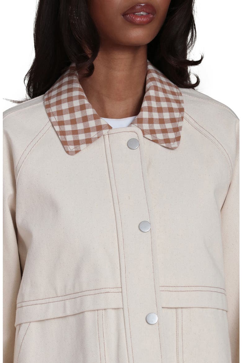 Mixed Media Twill Jacket, Alternate, color, BEIGE