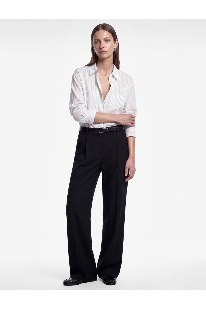 Striped Modal Shirt, Main, color, WHITE  STRIPE