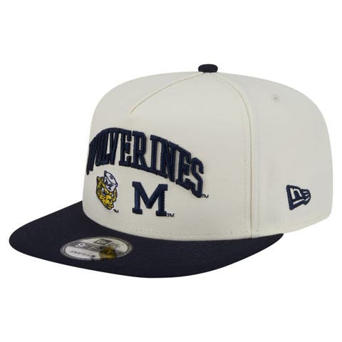 Men's New Era White Michigan Wolverines Collegiate 9FIFTY A-Frame Snapback Hat