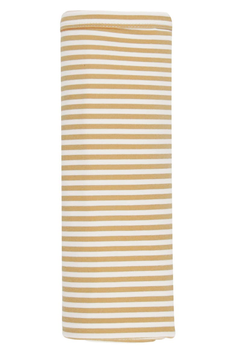 Honey Stripe Baby Swaddle Blanket, Main, color, HONEY