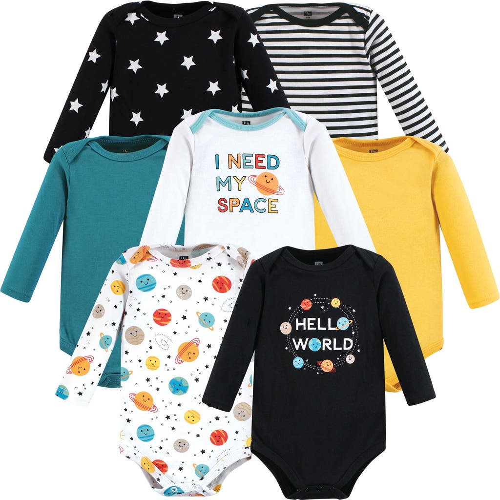Hudson Baby Cotton Long-sleeve Bodysuits 7-pack