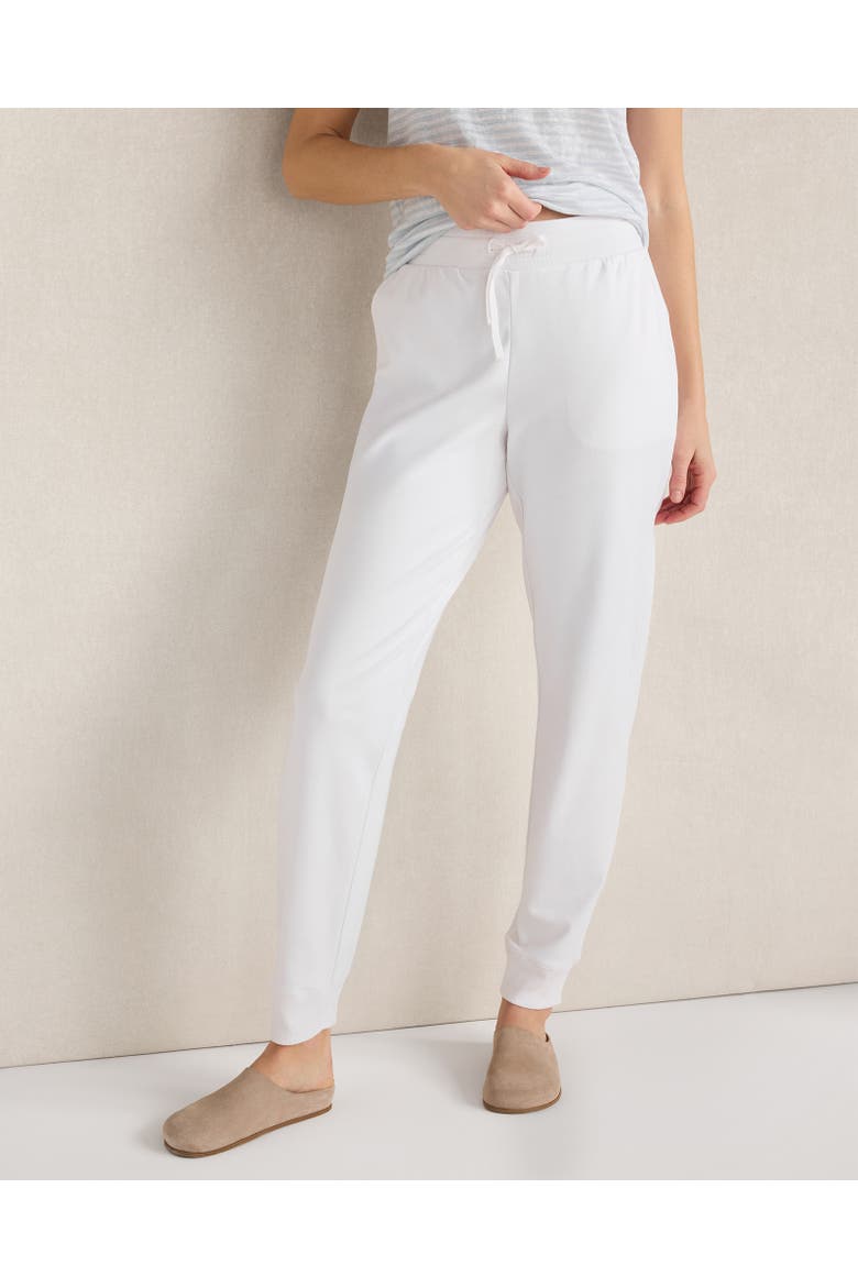 Organic Cotton Interlock Joggers, Main, color, White