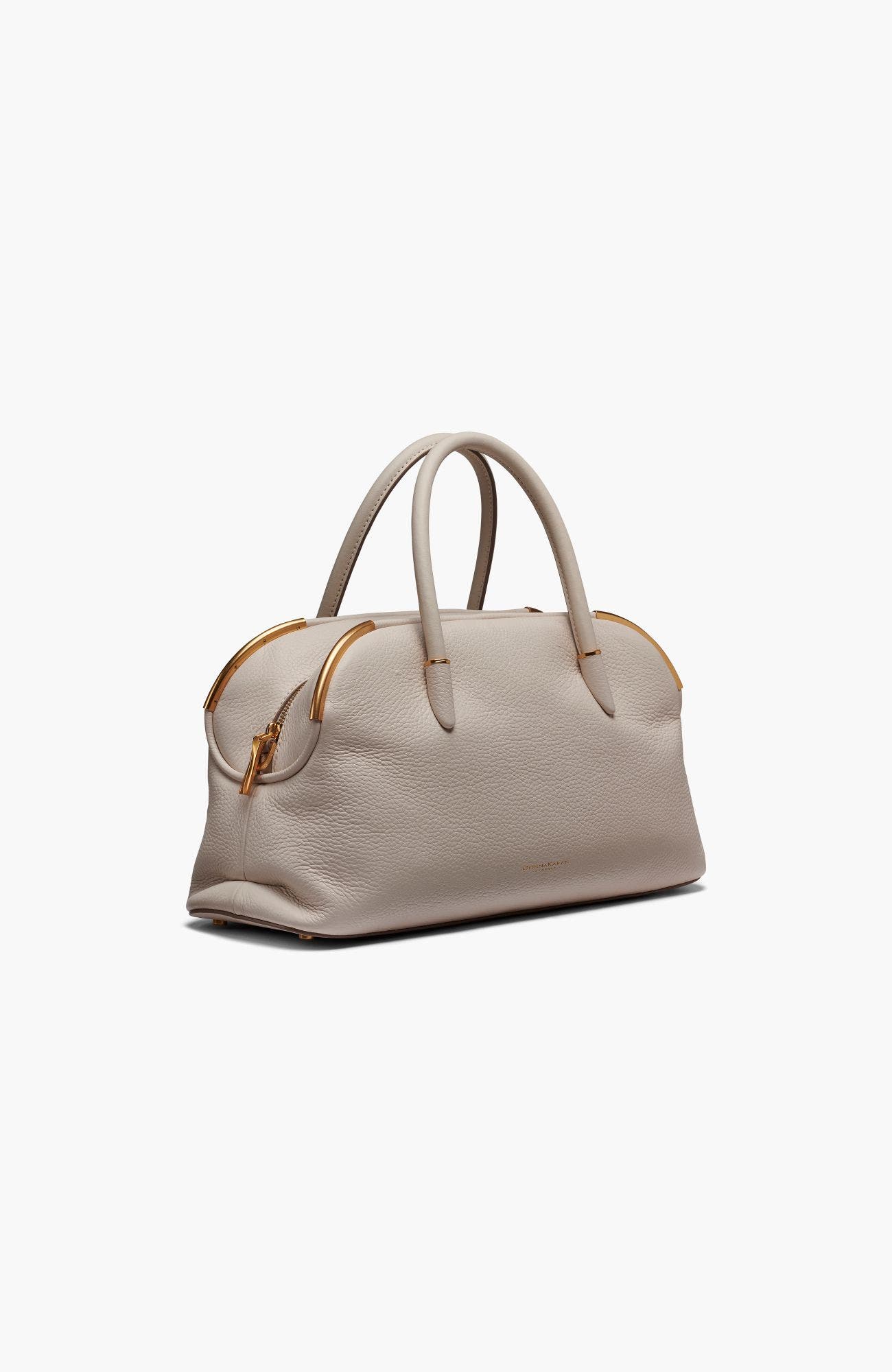 Satin Leather Satchel, Alternate, color, Sand