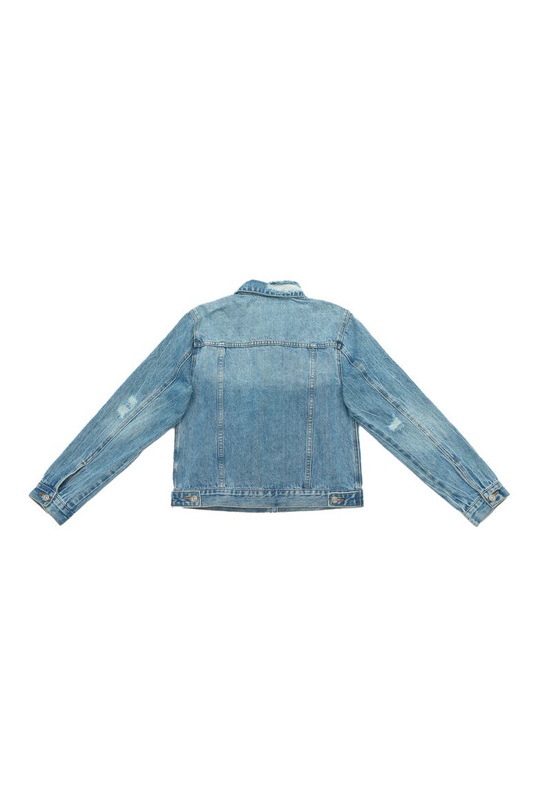 Distressed Denim Jacket, Alternate, color, MERCY BLUE