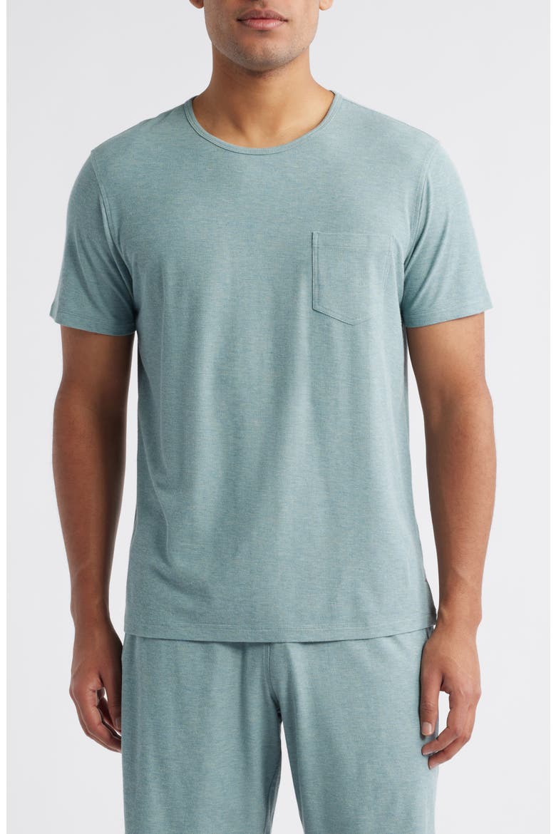 Ribbed Rayon Blend Pajama Pocket T-Shirt, Main, color, PISTACHIO