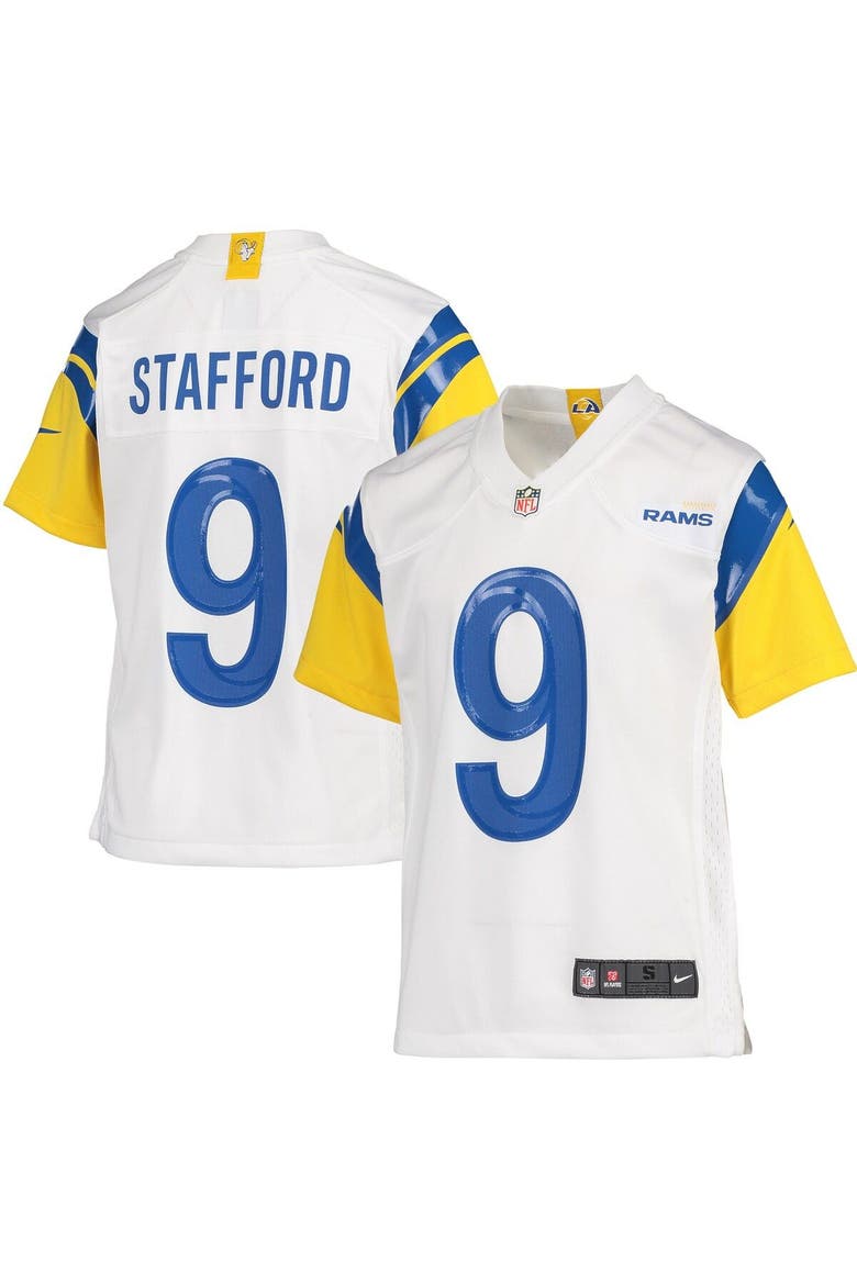 Youth Nike Matthew Stafford White Los Angeles Rams Game Jersey, Main, color, White