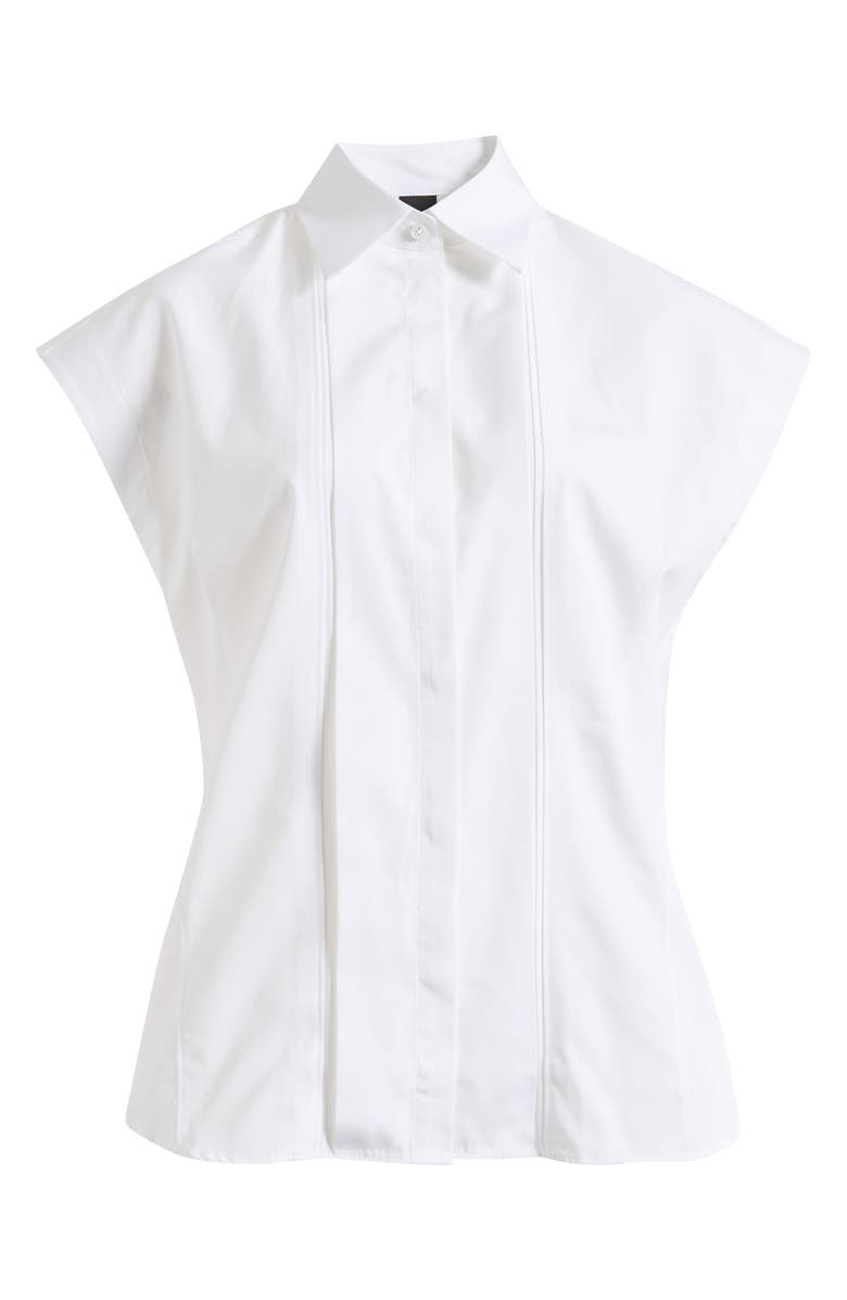 BOSS Bireny Cotton Poplin Button-Up Shirt, Alternate, color, White