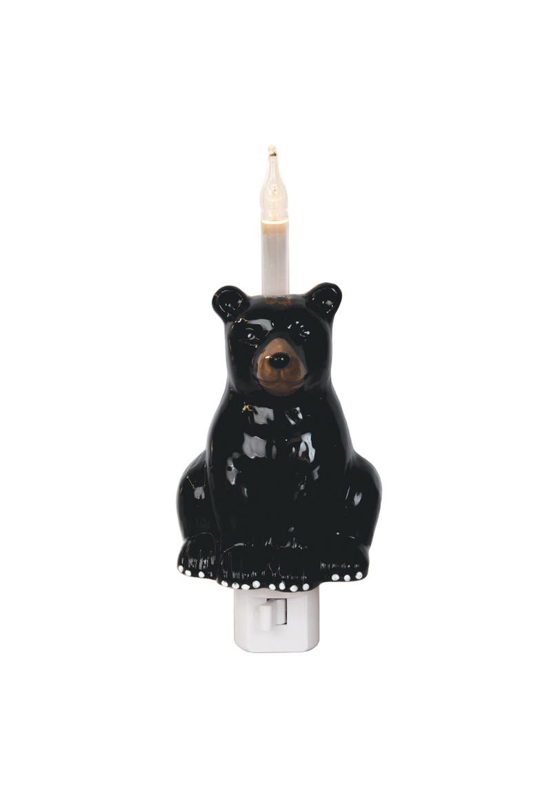 Bear Night Nightlight, Main, color, Black