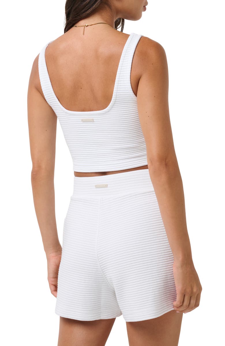 TravisMathew Yacht Me Rib Crop Tank, Alternate, color, White