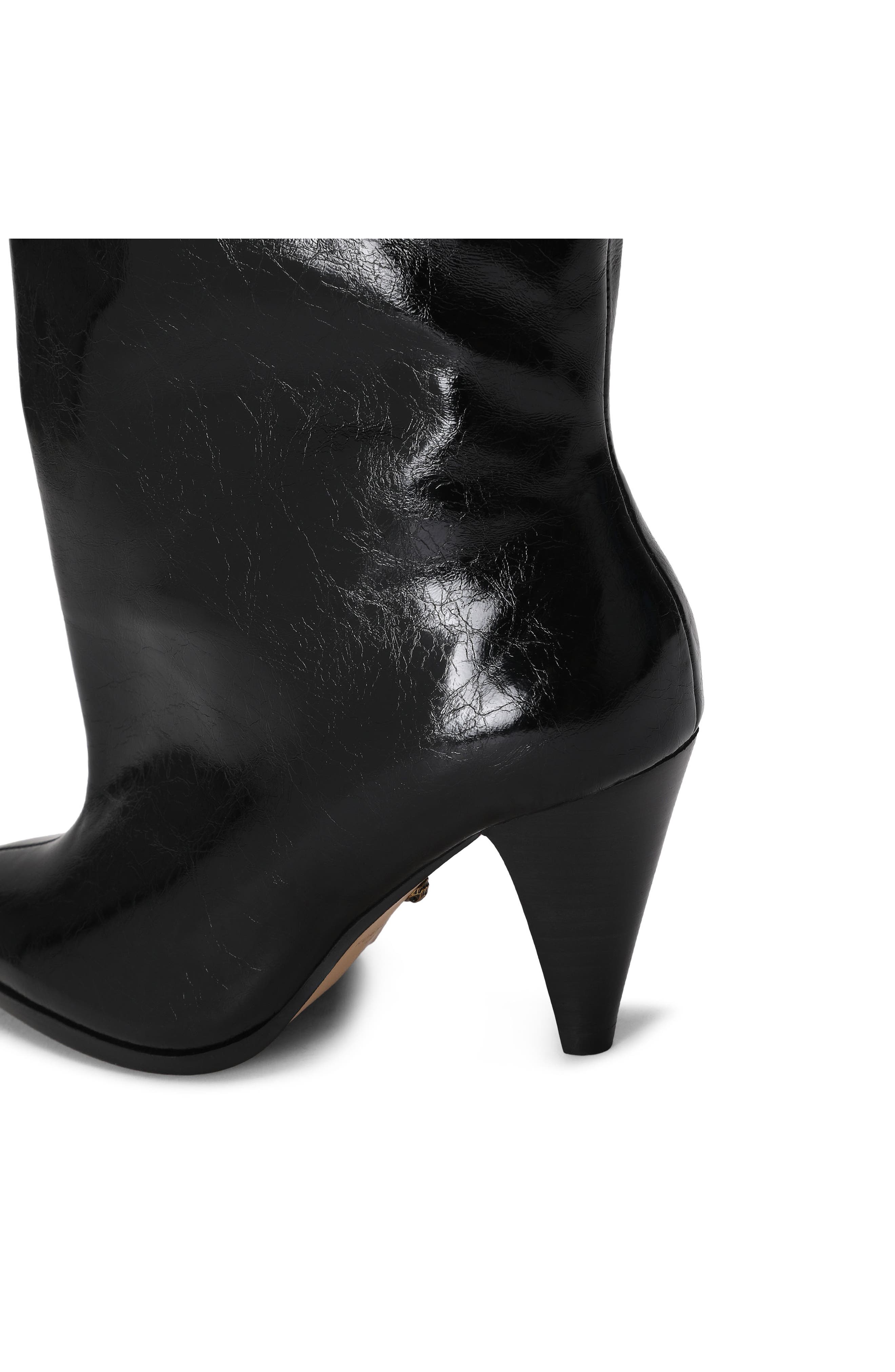 Lambeth Slouchy Knee High Leather Boot, Alternate, color, BLACK