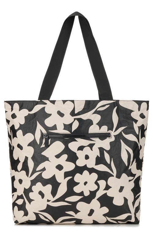 Aloha Collection Day Tripper Fall Flowers Water Resistant Tyvek® Tote In Brown