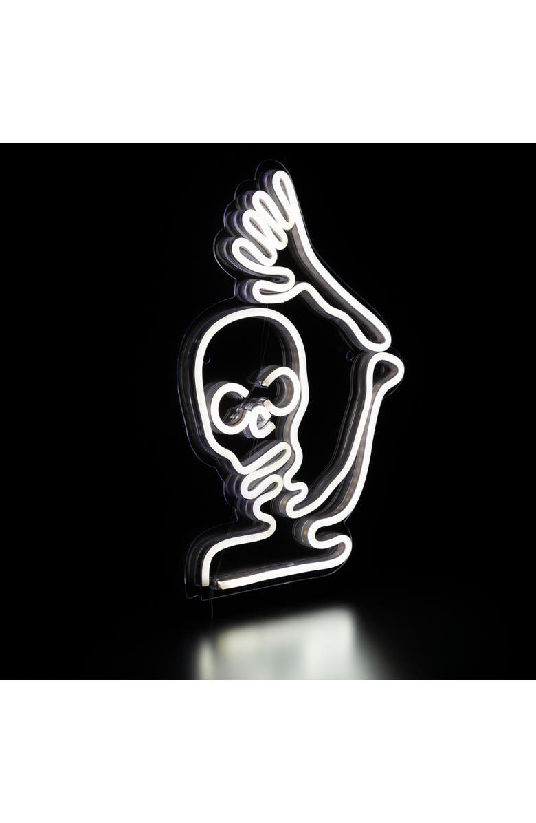 Northlight LED Skeleton Neon Lighted Halloween Wall or Window Decoration - 15", Alternate, color, 