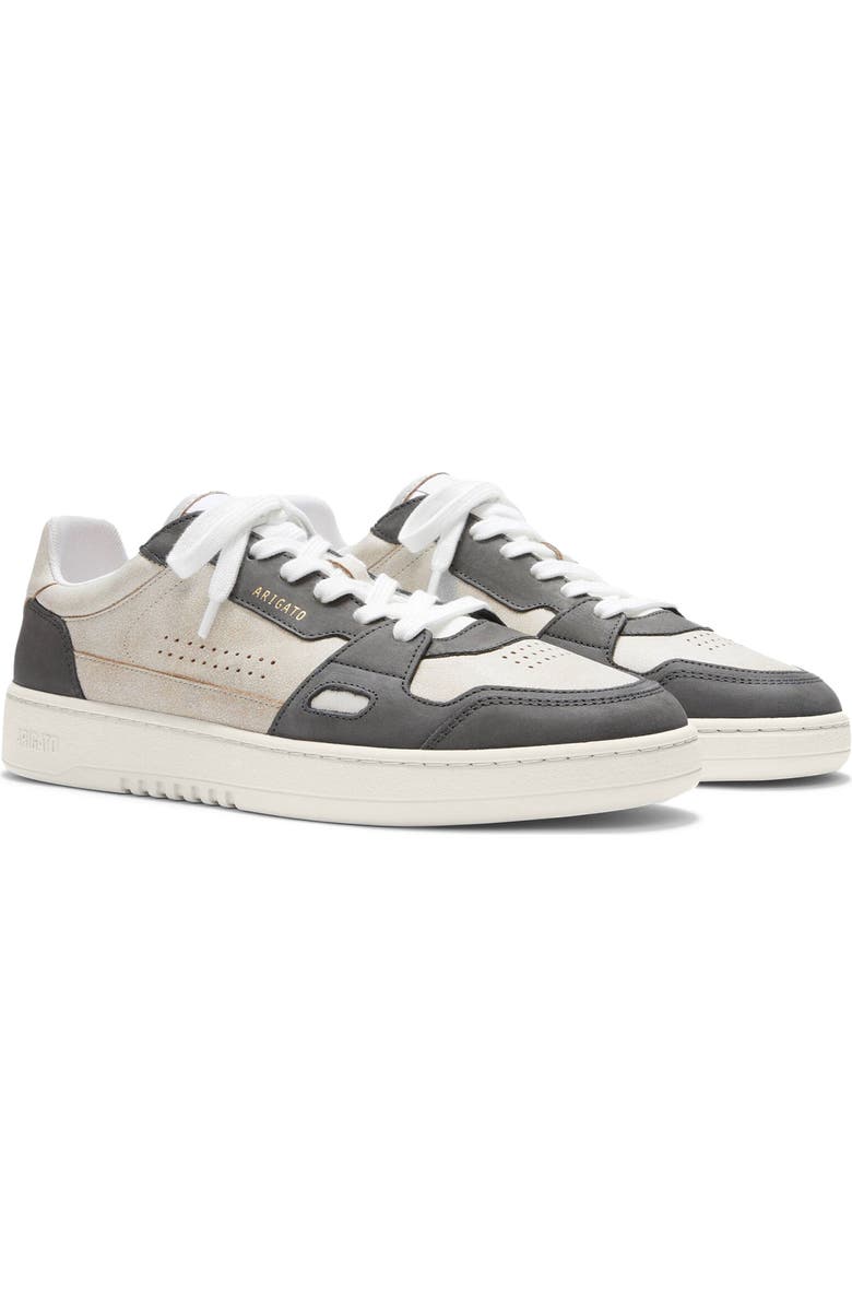 Axel Arigato Dice Lo Cracked Leather Sneaker, Alternate, color, Beige/Dark Grey