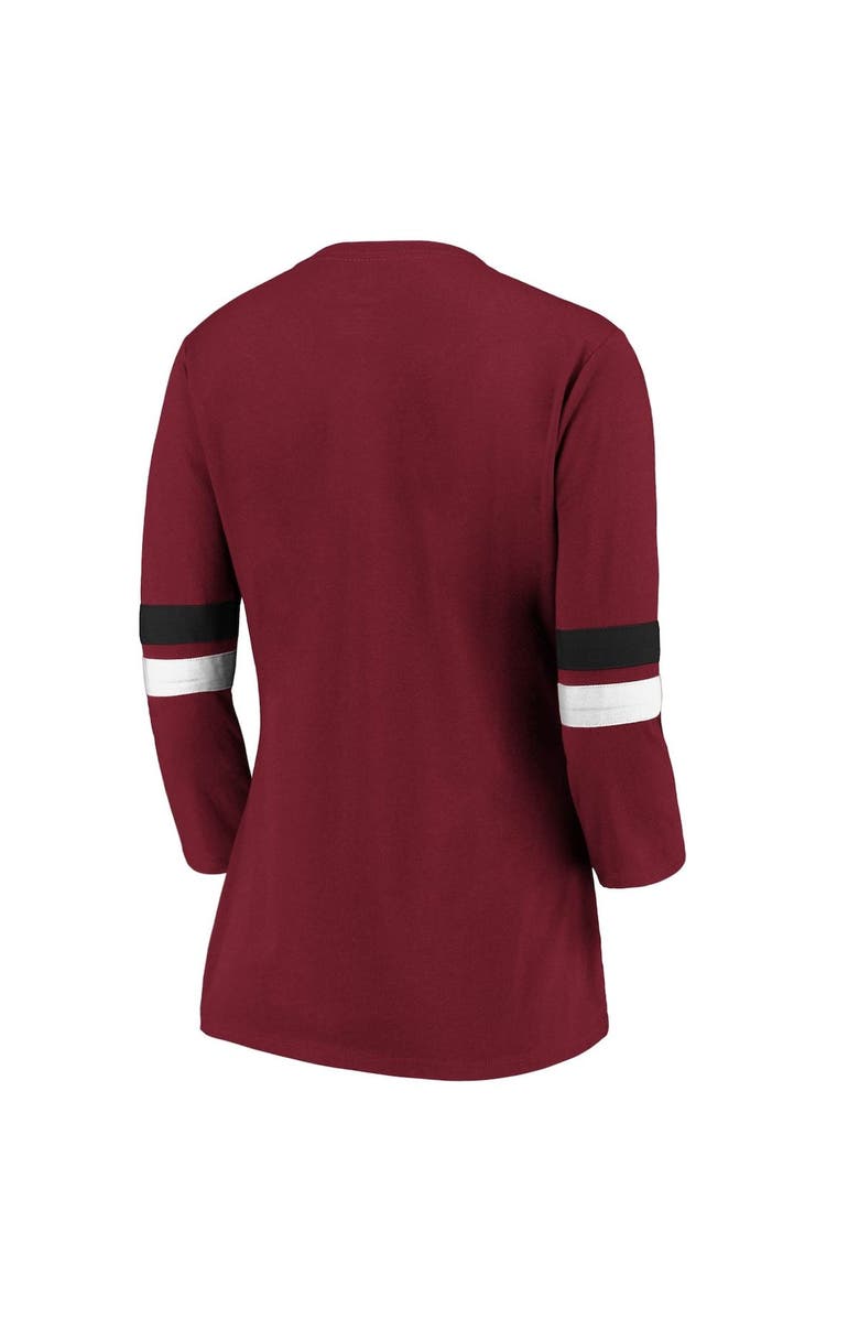 FANATICS Women's Fanatics Branded Wine Cleveland Cavaliers Iconic Prolific Modern 3/4-Sleeve T-Shirt, Alternate, color, 