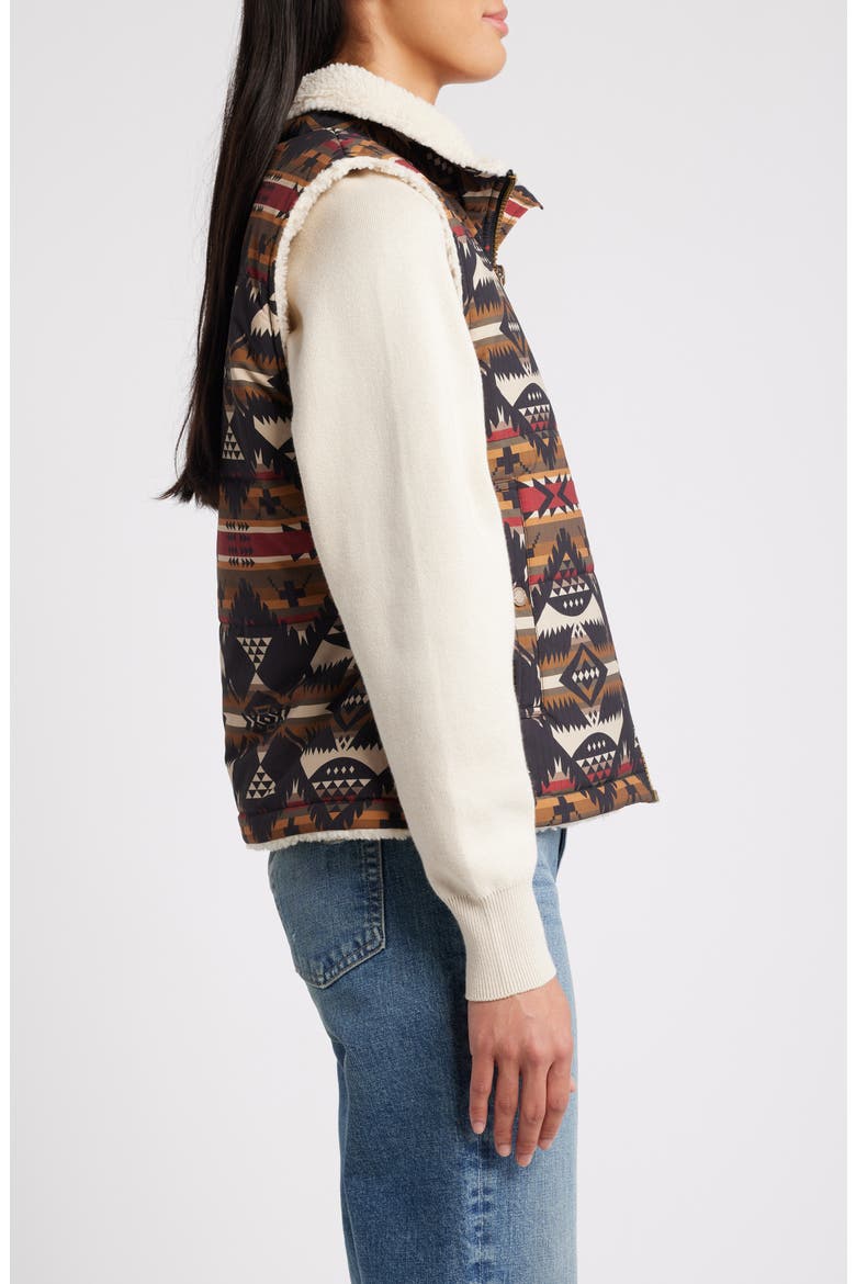 Hemlock Abstract Print Quilted Vest, Alternate, color, NEHALEM TAN