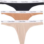 Calvin Klein Logo Assorted Thongs - Pack of 3