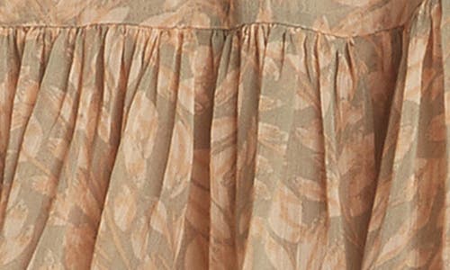 Matty M . Iris Leaf Halter Minidress In Brown