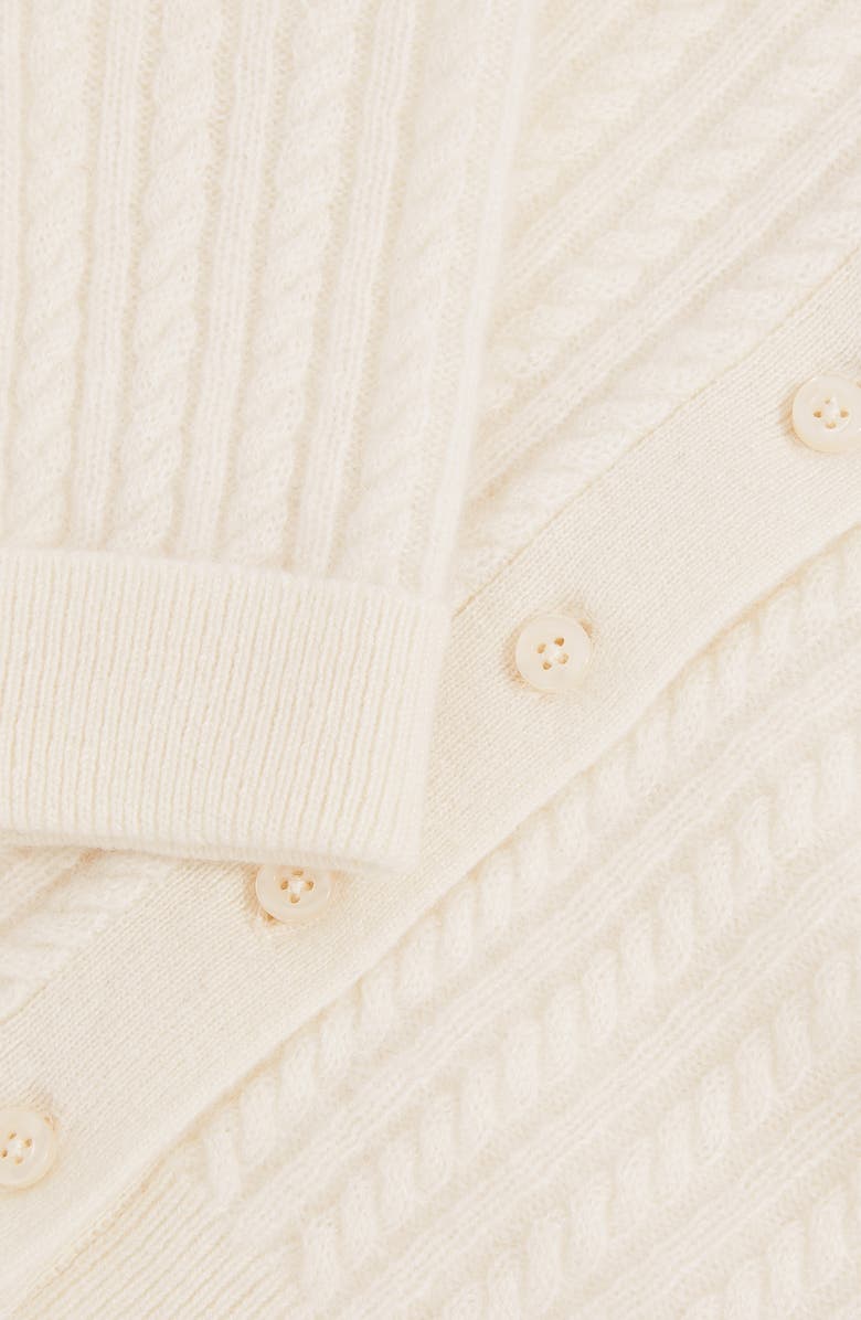 Reiss Dorian Cashmere Cardigan, Alternate, color, Ivory