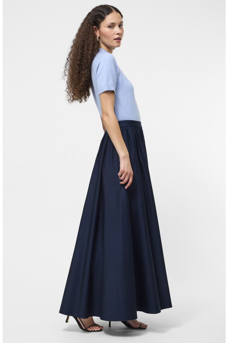 Sateen Maxi Skirt, Alternate, color, 40-MARINE