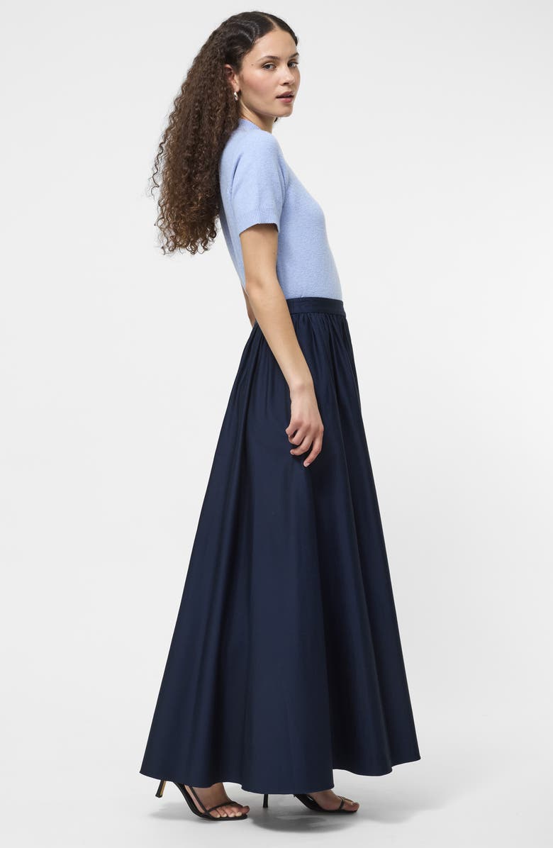 French Connection Sateen Maxi Skirt, Alternate, color, 40-Marine