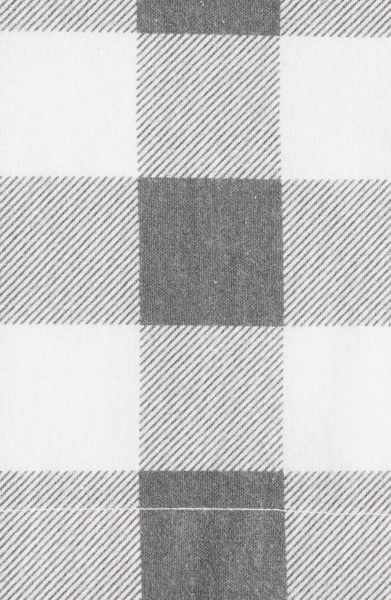 Nordstrom Set of 2 Organic Cotton Flannel Pillowcases, Alternate, color, Grey Buffalo Plaid