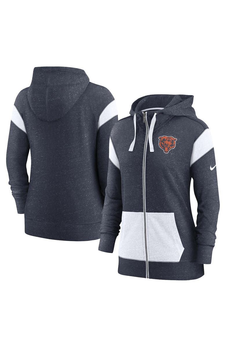 Nike Women's Nike Navy/White Chicago Bears Monaco Lightweight Full-Zip Hoodie, Main, color,