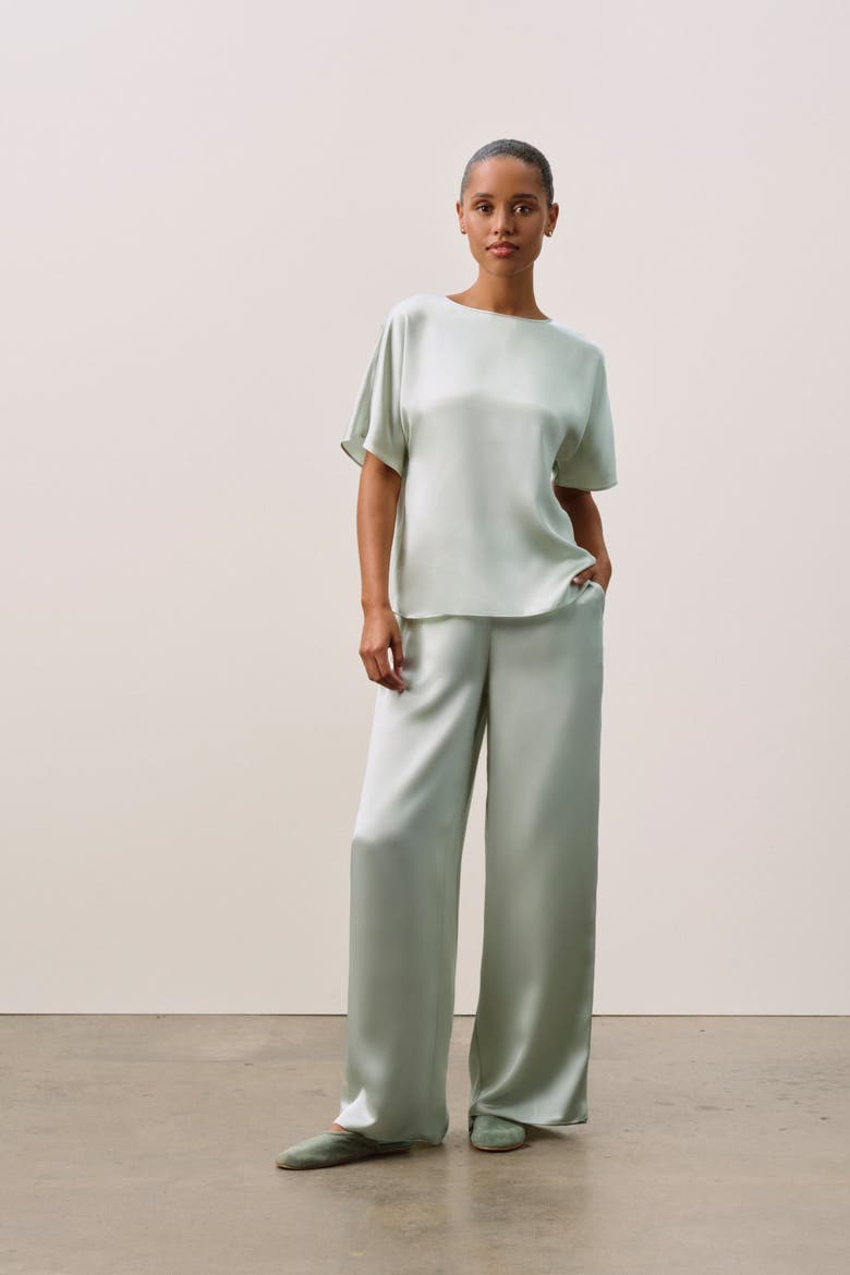ROBYN SILK PANT, Main, color, Jadite