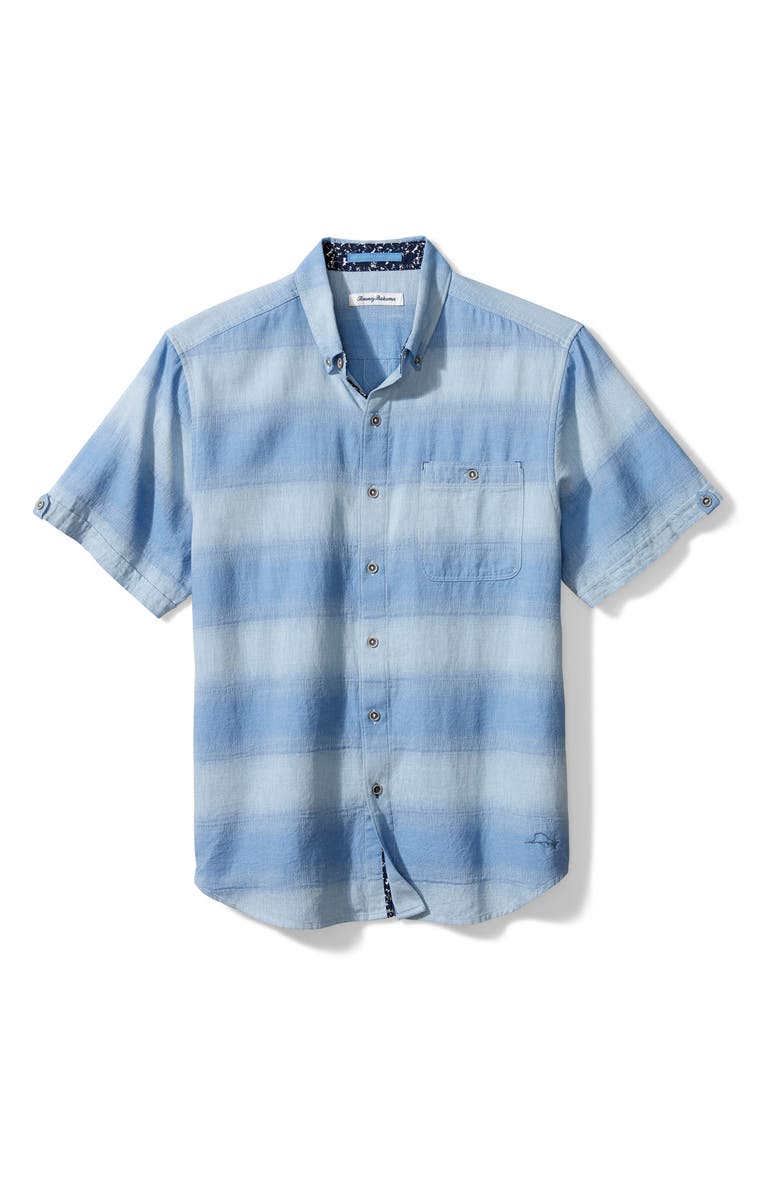 Tommy Bahama Ocean Fade Short Sleeve Button-Down Shirt, Main, color,