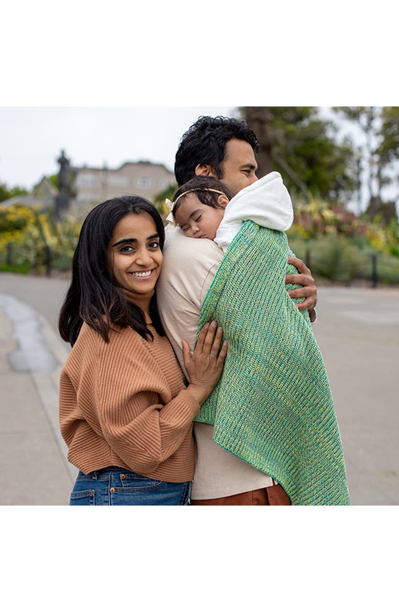 Pink Lemonade Bluewave baby blanket and bonnet set, Alternate, color, Multi