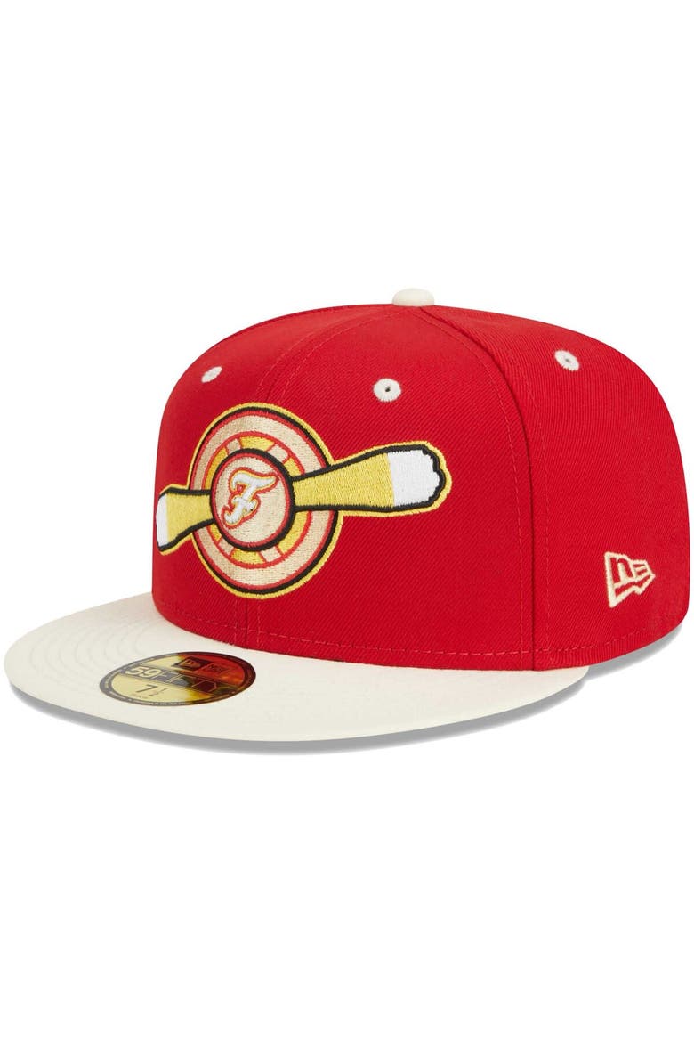 Men's New Era Red Winston-Salem Dash Theme Nights Flight  59FIFTY Fitted Hat, Main, color, Red