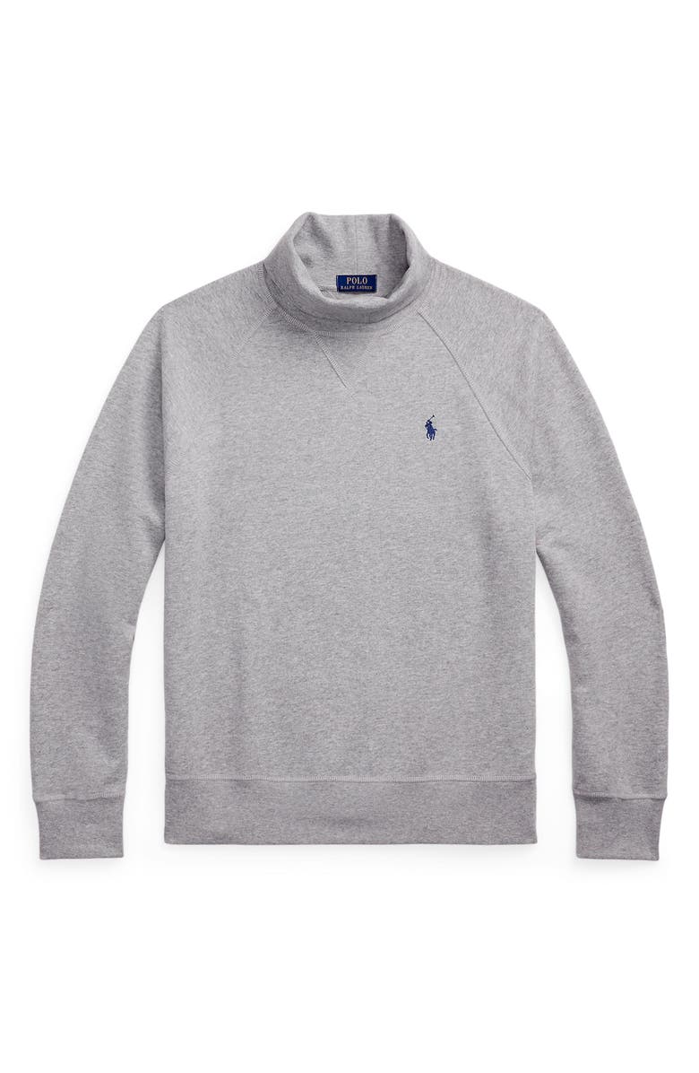 Polo Ralph Lauren RL Fleece Turtleneck Sweatshirt, Alternate, color, Andover Heather