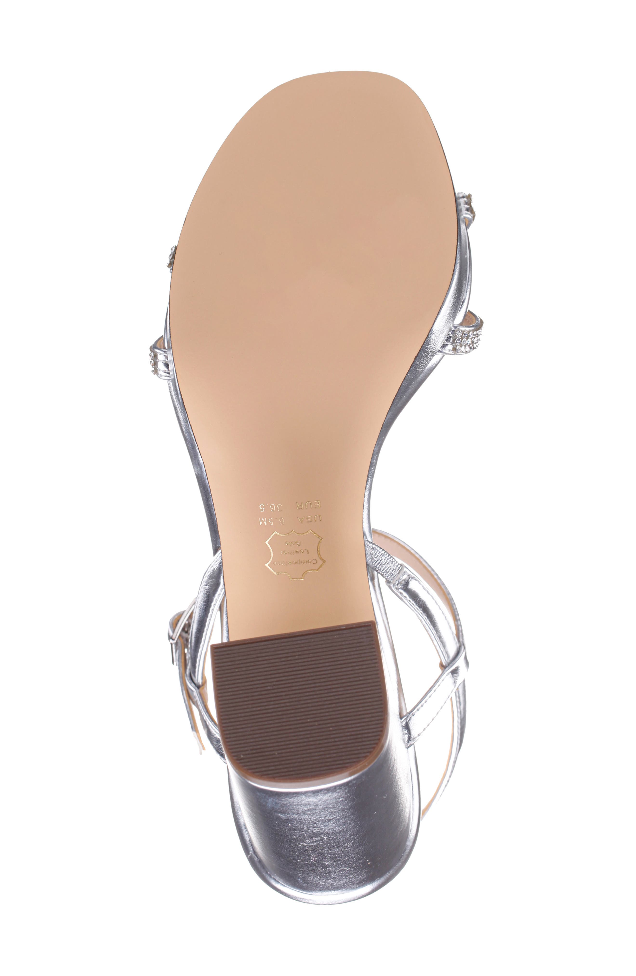 Steven Embellished Platform Sandal, Alternate, color, SILVER