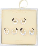 Leith 3-Pack Assorted Wide Huggie Hoop Earrings