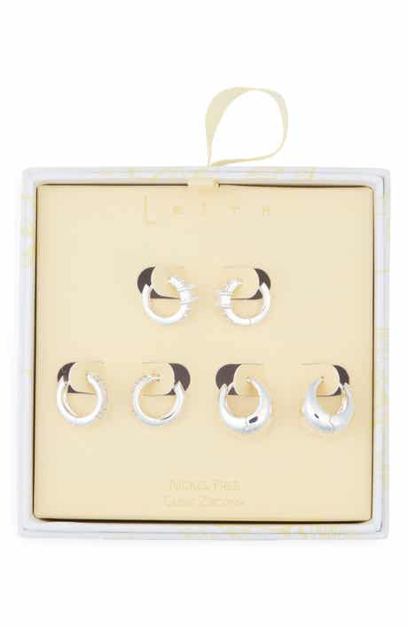 Leith 3-Pack Assorted Wide Huggie Hoop Earrings