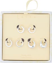 Leith 3-Pack Assorted Wide Huggie Hoop Earrings