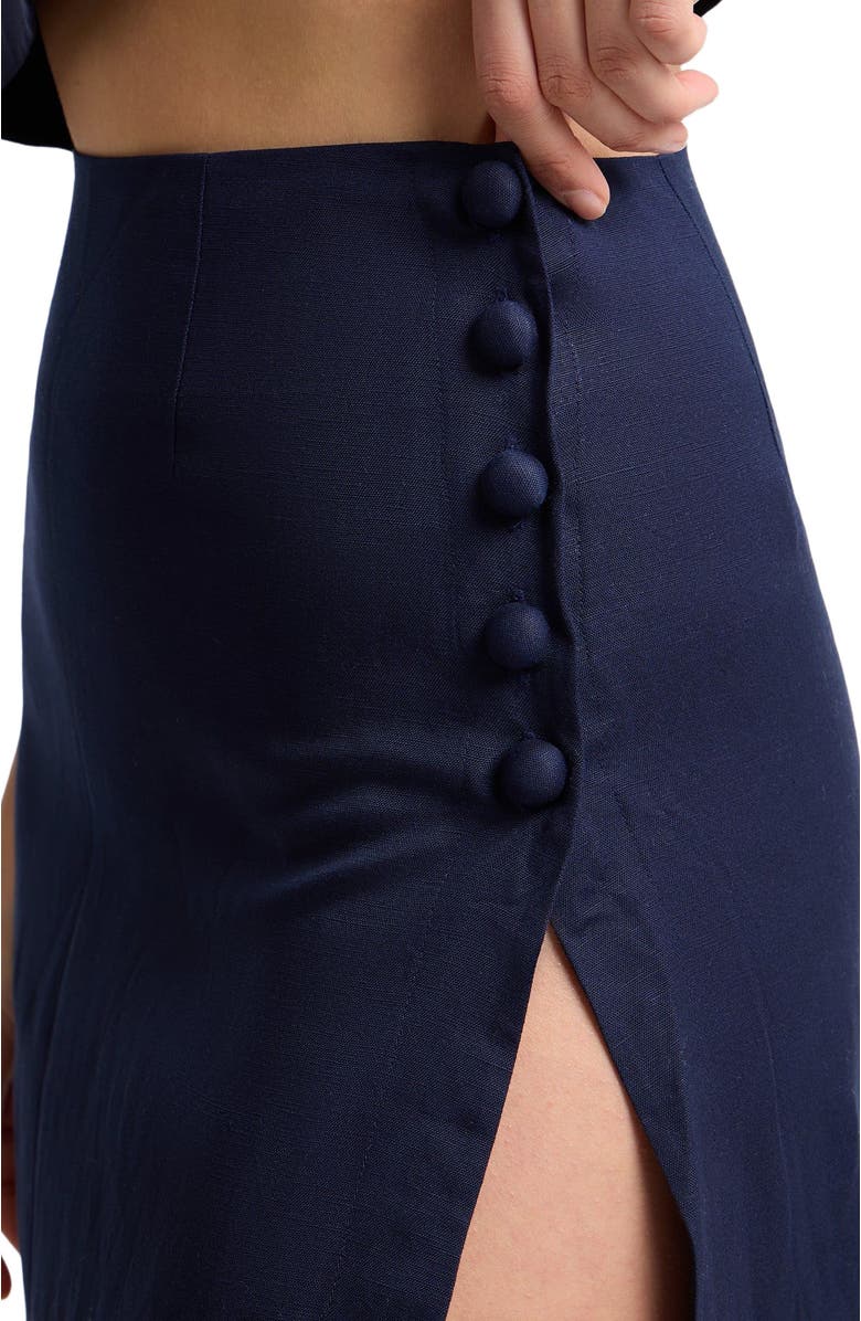Onia High Slit Maxi Skirt, Alternate, color, Noir Navy